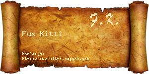 Fux Kitti névjegykártya